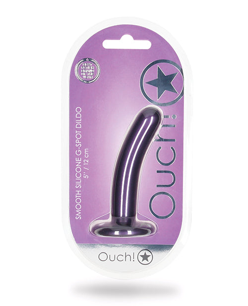 Shots Ouch 5" Smooth G-spot Dildo - Metallic Purple - LUST Depot