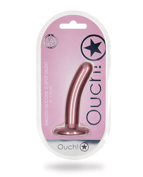 Shots Ouch 5" Smooth G-spot Dildo - Rose Gold - LUST Depot