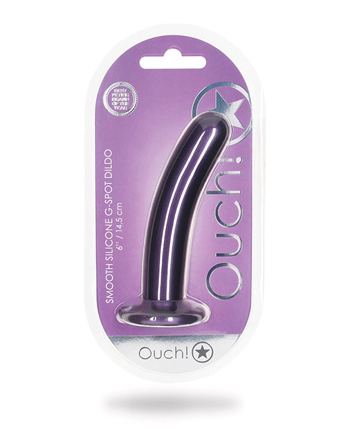 Shots Ouch 6" Smooth G-spot Dildo - Metallic Purple - LUST Depot