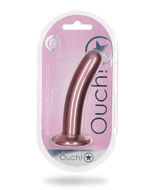 Shots Ouch 6" Smooth G-spot Dildo - Rose Gold - LUST Depot