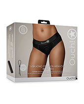 Shots Ouch Vibrating Strap On High-cut Brief - Black M/l - LUST Depot