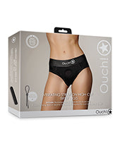 Shots Ouch Vibrating Strap On High-cut Brief - Black Xs/s - LUST Depot