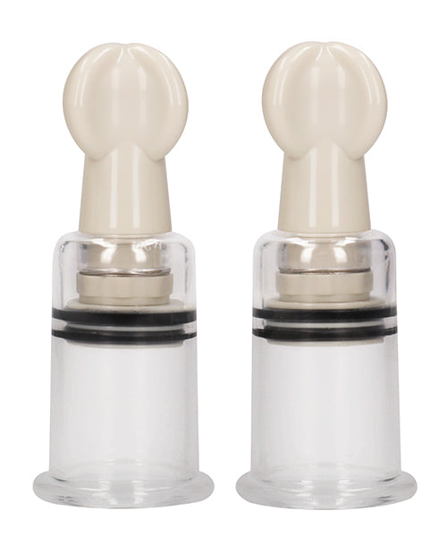 Shots Pumped Nipple Suction Set - Medium Clear - LUST Depot