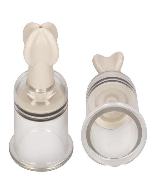 Shots Pumped Nipple Suction Set - Medium Clear - LUST Depot