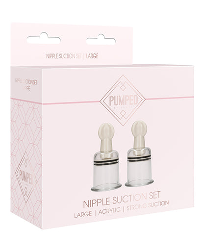 Shots Pumped Nipple Suctions Set - Large Clear - LUST Depot