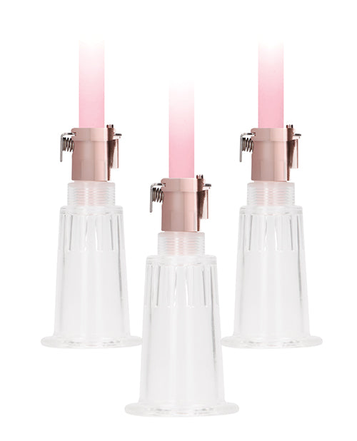 Shots Pumped Clitoral & Nipple Pump Set - Medium Rose Gold - LUST Depot