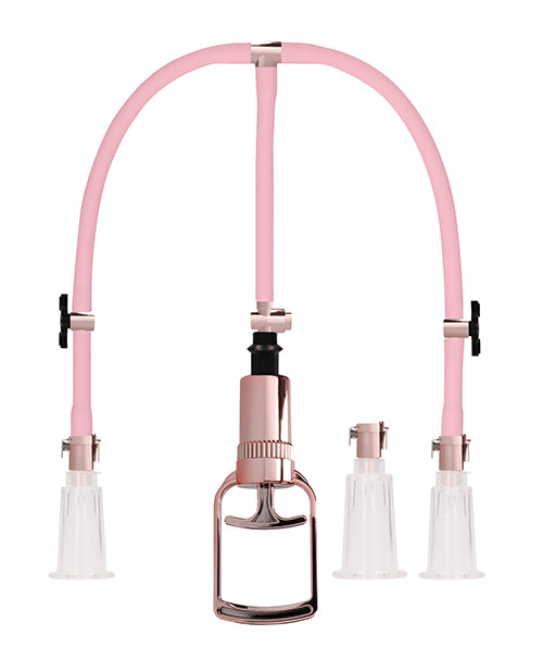 Shots Pumped Clitoral & Nipple Pump Set - Medium Rose Gold - LUST Depot