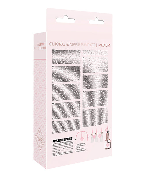 Shots Pumped Clitoral & Nipple Pump Set - Medium Rose Gold - LUST Depot