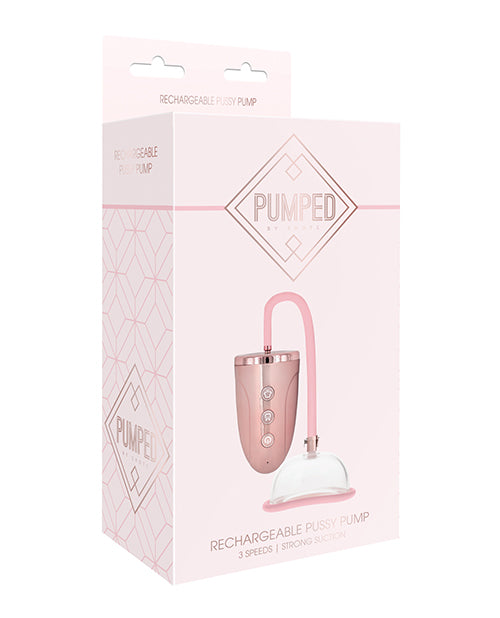 Shots Pumped Automatic Rechargeable Pussy Pump Set - Rose Gold - LUST Depot