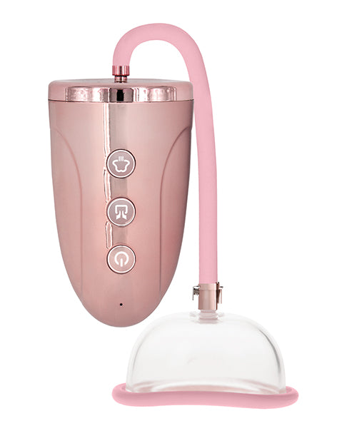 Shots Pumped Automatic Rechargeable Pussy Pump Set - Rose Gold - LUST Depot