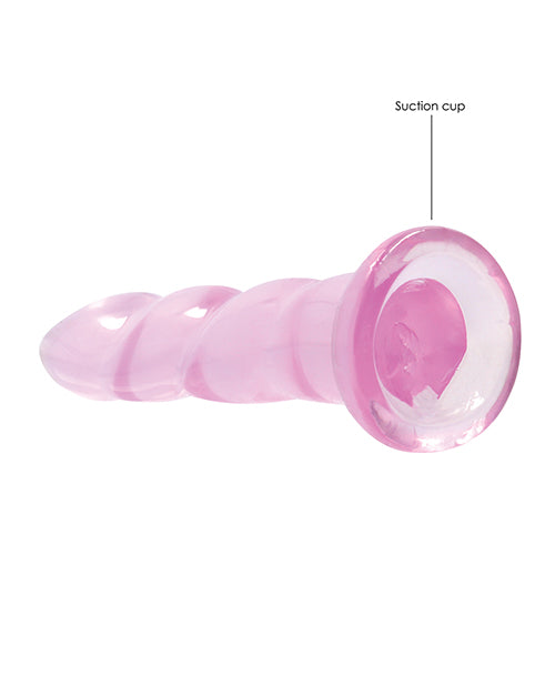 Shots Realrock Crystal Clear Non Realistic 7" Dildo  - Pink - LUST Depot