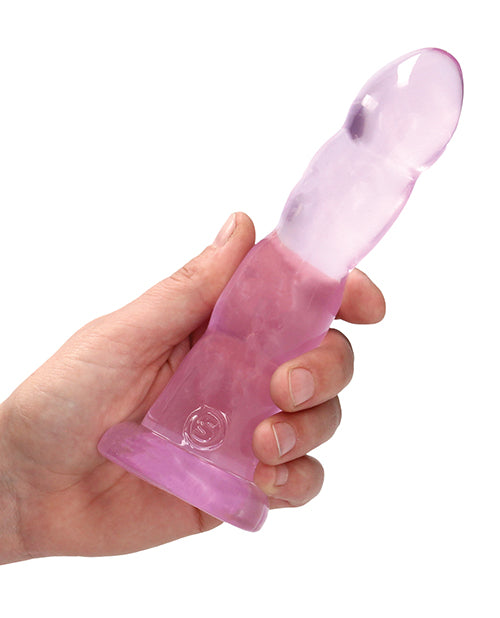 Shots Realrock Crystal Clear Non Realistic 7" Dildo  - Pink - LUST Depot