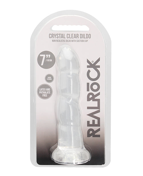 Shots Realrock Crystal Clear 7" Dildo  - Transparent - LUST Depot