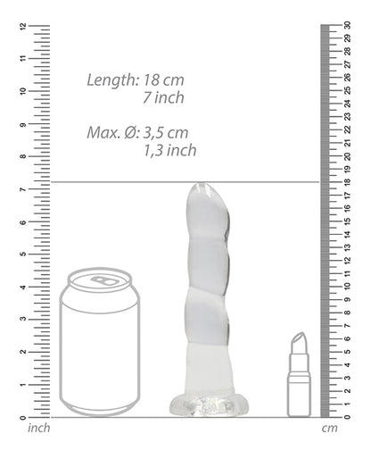 Shots Realrock Crystal Clear 7" Dildo  - Transparent - LUST Depot