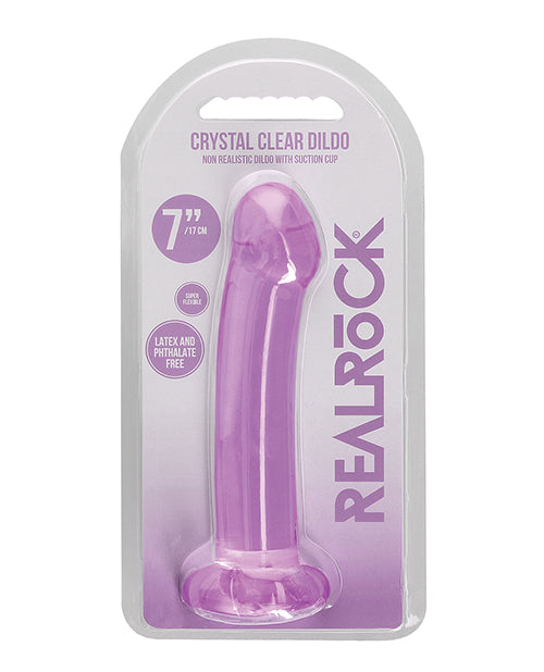 Shots Realrock Crystal Clear 7" Dildo  - Purple - LUST Depot