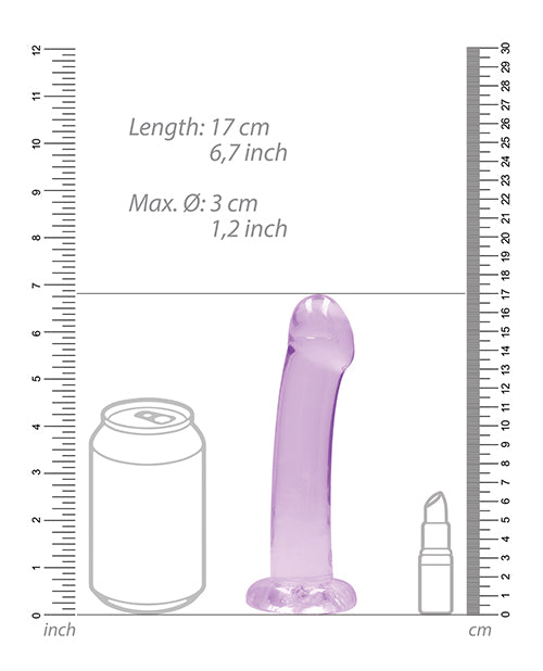 Shots Realrock Crystal Clear 7" Dildo  - Purple - LUST Depot