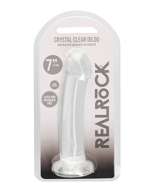 Shots Realrock Crystal Clear 7" Dildo  - Transparent - LUST Depot