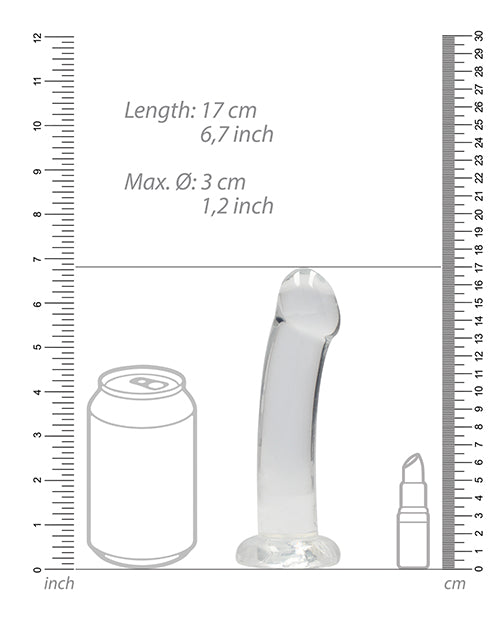 Shots Realrock Crystal Clear 7" Dildo  - Transparent - LUST Depot