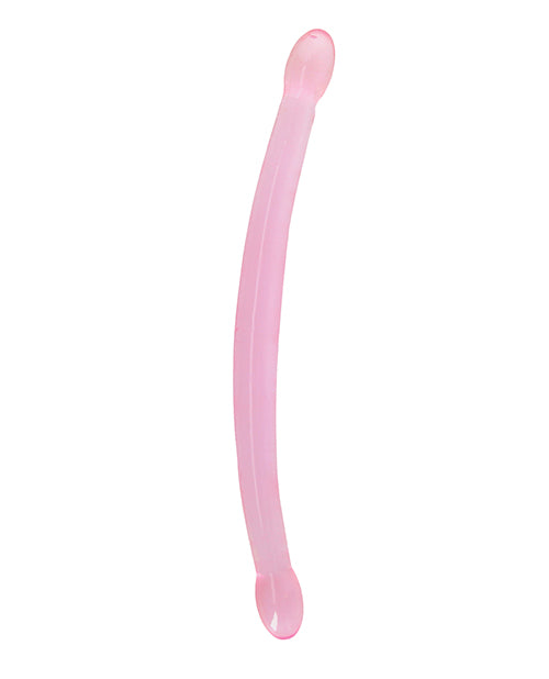 Shots Realrock Crystal Clear 17" Double Dildo  - Pink - LUST Depot