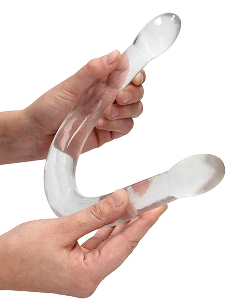 Shots Realrock Crystal Clear 17" Double Dildo  - Transparent - LUST Depot