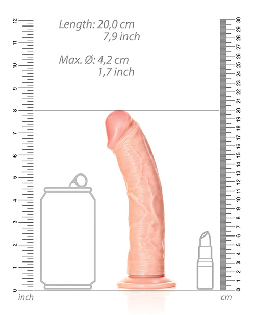 Shots Realrock Realistic 7" Curved Dildo - Flesh - LUST Depot