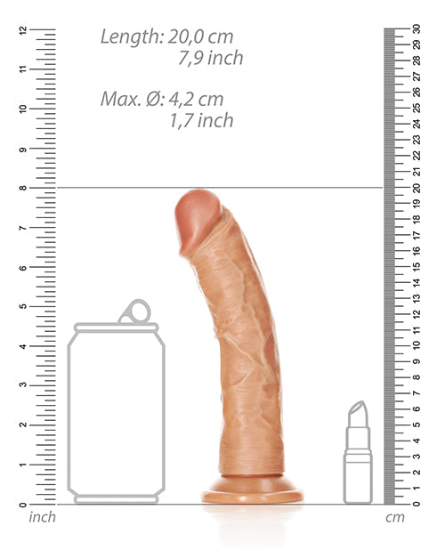 Shots Realrock Realistic 7" Curved Dildo - Tan - LUST Depot