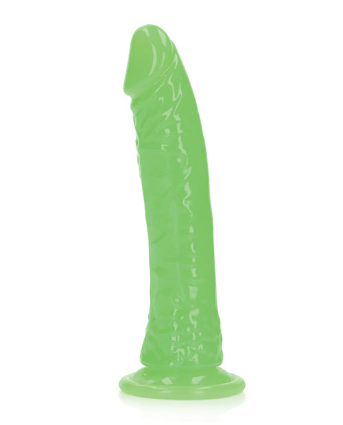 Shots Realrock 8" Slim  Dildo Glow In The Dark - Neon Green - LUST Depot