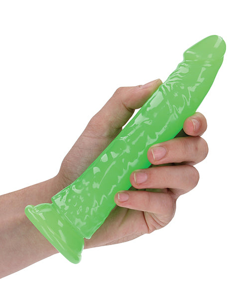 Shots Realrock 8" Slim  Dildo Glow In The Dark - Neon Green - LUST Depot