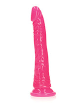 Shots Realrock 7" Slim Dildo Glow In The Dark - Neon Pink - LUST Depot