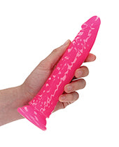 Shots Realrock 7" Slim Dildo Glow In The Dark - Neon Pink - LUST Depot