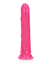 Shots Realrock 8" Slim Dildo Glow In The Dark - Neon Pink - LUST Depot