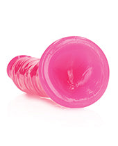 Shots Realrock 8" Slim Dildo Glow In The Dark - Neon Pink - LUST Depot