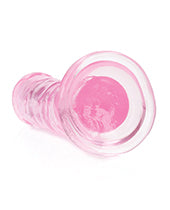 Shots Realrock Crystal Clear 6" Straight Dildo W/suction Cup - Pink - LUST Depot