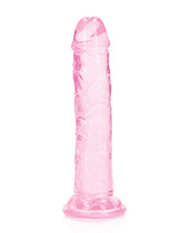 Shots Realrock Crystal Clear 6" Straight Dildo W/suction Cup - Pink - LUST Depot