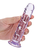 Shots Realrock Crystal Clear 6" Straight Dildo W/suction Cup - Purple - LUST Depot