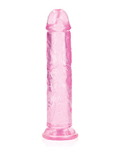 Shots Realrock Crystal Clear 7" Straight Dildo W/suction Cup - Pink - LUST Depot