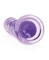 Shots Realrock Crystal Clear 7" Straight Dildo W/suction Cup - Purple - LUST Depot