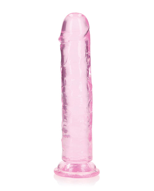 Shots Realrock Crystal Clear 8" Straight Dildo W/suction Cup - Pink - LUST Depot