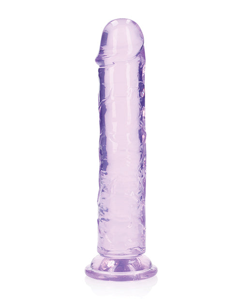 Shots Realrock Crystal Clear 8" Straight Dildo W/suction Cup - Purple - LUST Depot