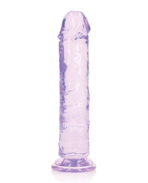 Shots Realrock Crystal Clear 8" Straight Dildo W/suction Cup - Purple - LUST Depot