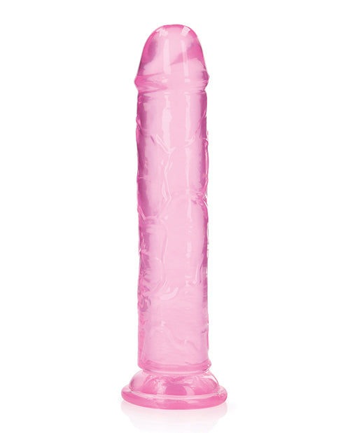 Shots Realrock Crystal Clear 9" Straight Dildo W/suction Cup - Pink - LUST Depot