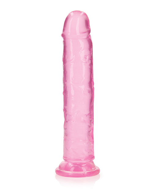 Shots Realrock Crystal Clear 9" Straight Dildo W/suction Cup - Pink - LUST Depot