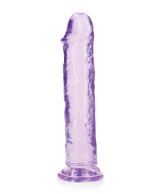 Shots Realrock Crystal Clear 9" Straight Dildo W/suction Cup - Purple - LUST Depot