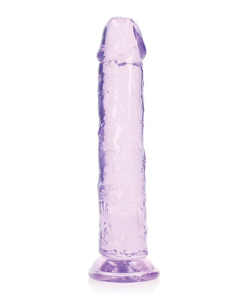 Shots Realrock Crystal Clear 9" Straight Dildo W/suction Cup - Purple - LUST Depot