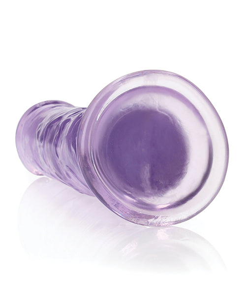 Shots Realrock Crystal Clear 9" Straight Dildo W/suction Cup - Purple - LUST Depot