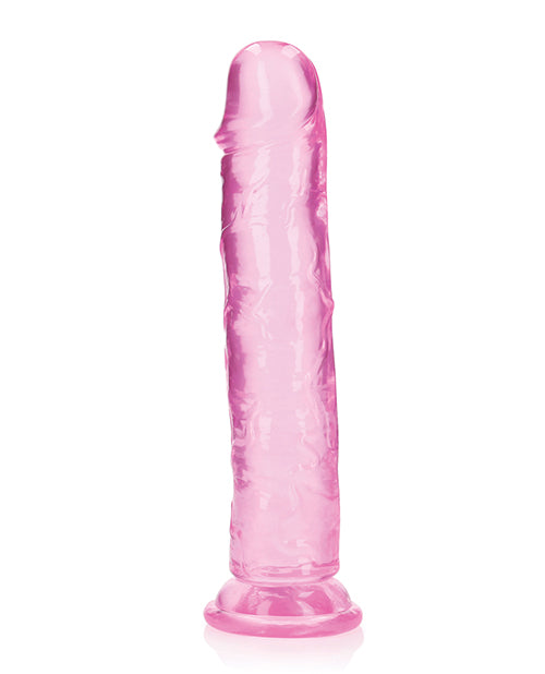 Shots Realrock Realistic Crystal Clear 11" Straight Dildo - Pink - LUST Depot