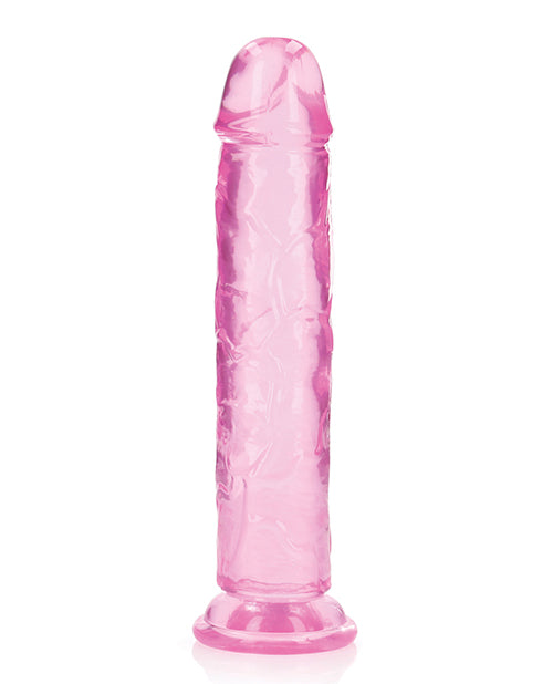 Shots Realrock Realistic Crystal Clear 11" Straight Dildo - Pink - LUST Depot