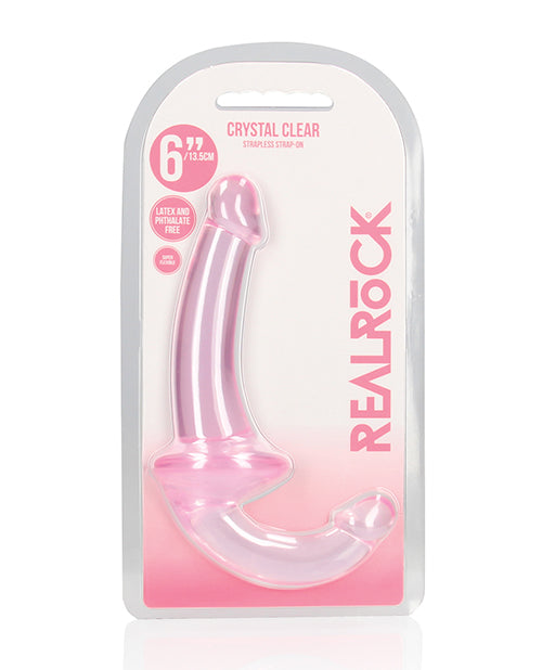 Shots Realrock Crystal Clear 6" Strapless Strap-on - Pink - LUST Depot