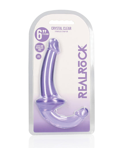 Shots Realrock Crystal Clear 6" Strapless Strap-on - Purple - LUST Depot