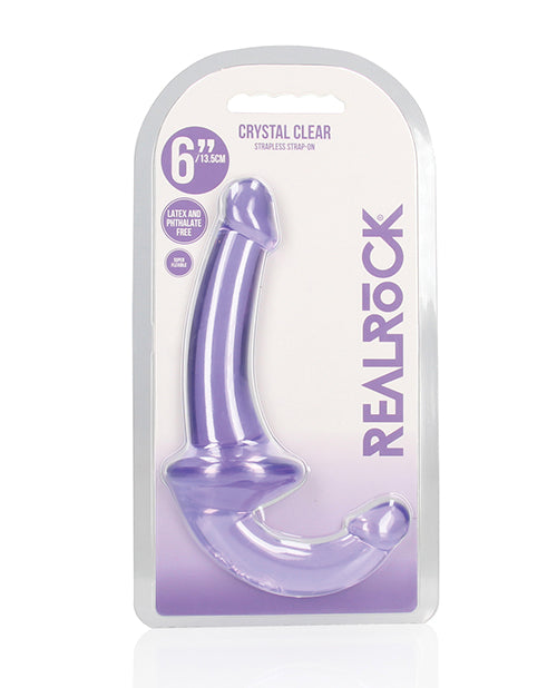 Shots Realrock Crystal Clear 6" Strapless Strap-on - Purple - LUST Depot